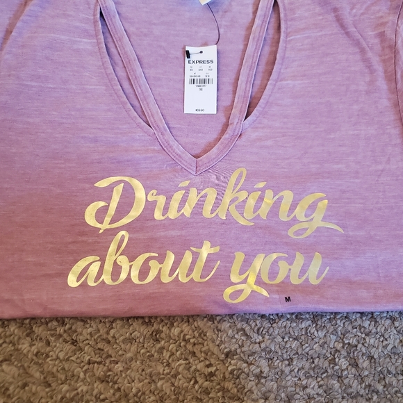 Express Drinking About You t-shirt NWT - Picture 4 of 5